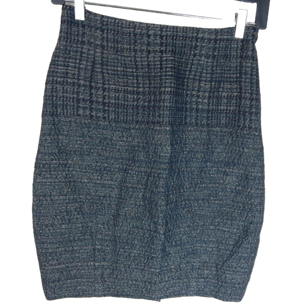 TSE Metallic Textured Weave Skirt